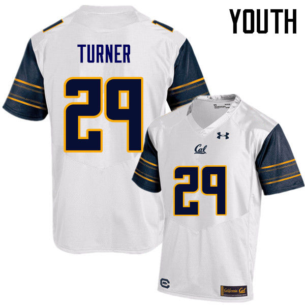 Youth #29 Bryce Turner Cal Bears (California Golden Bears College) Football Jerseys Sale-White - Click Image to Close